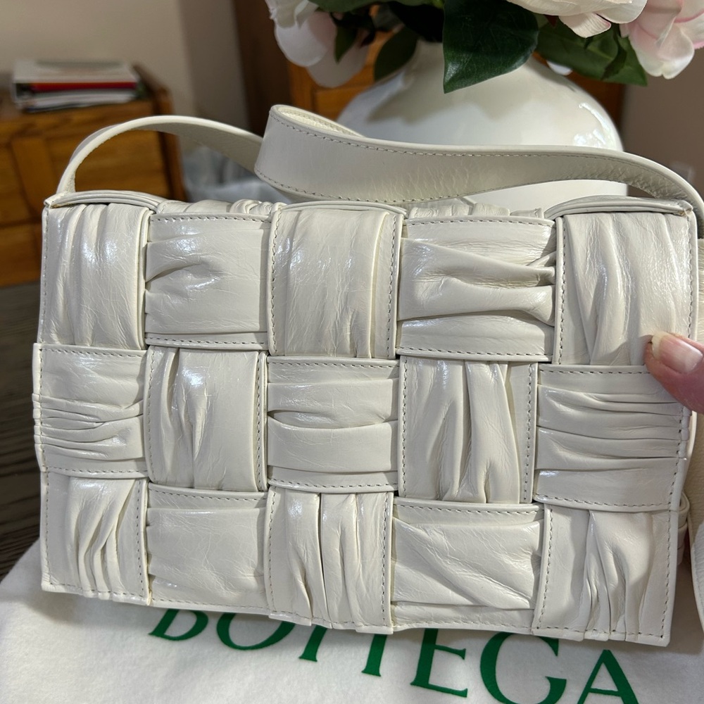 Bottega Veneta White Foulard Cassette Bag